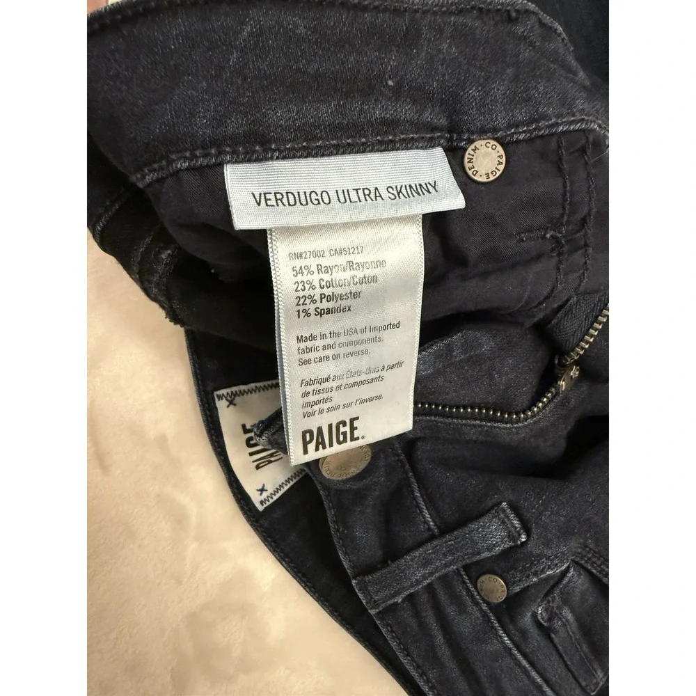 Paige Verdugo Ultra Skinny Women's Jeans Size 25 Dark Wash Stretch‎ Midrise